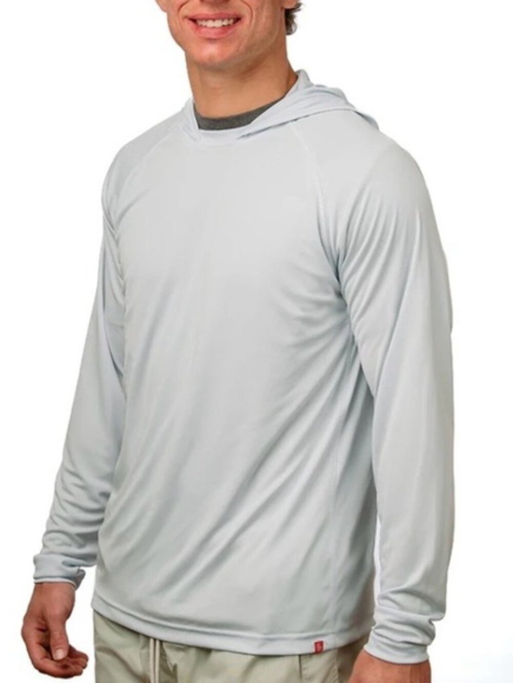 Barefoot Breeze Men's Shirt Light Blue Hoodie Sunblock Sweatshirt size XXL